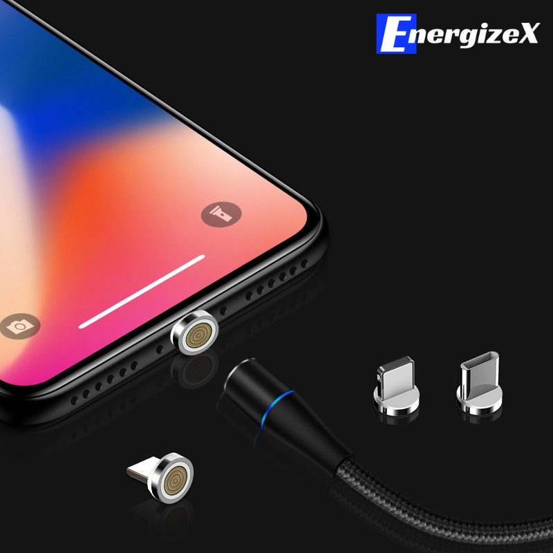 Kabel Magnetyczny EnergizeX – Szybko Ładujący – Do Każdego Telefonu