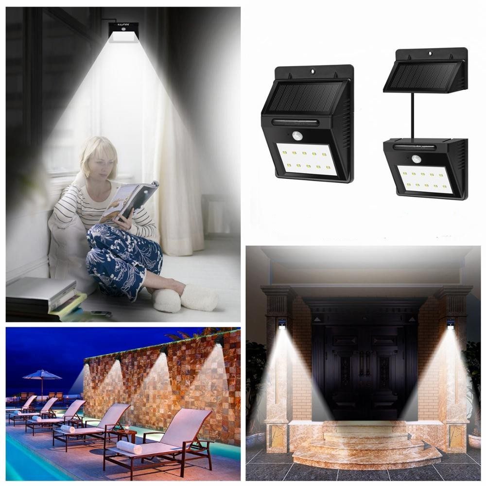 Zewnętrzna inteligentna lampa LED LEDMax – wodoodporne światło na energię słoneczną z czujnikiem ruchu